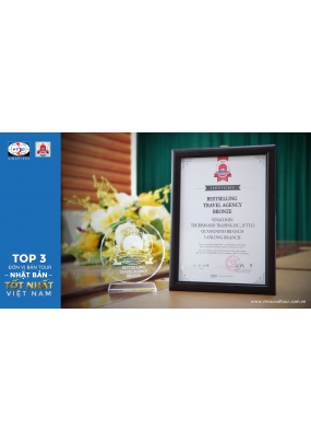 Giải thưởng Top 3 đơn vị bán tour Nhật Bản tốt nhất Việt Nam